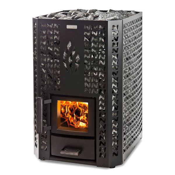 Narvi Stony 20 Wood Burning Sauna Stove, Black